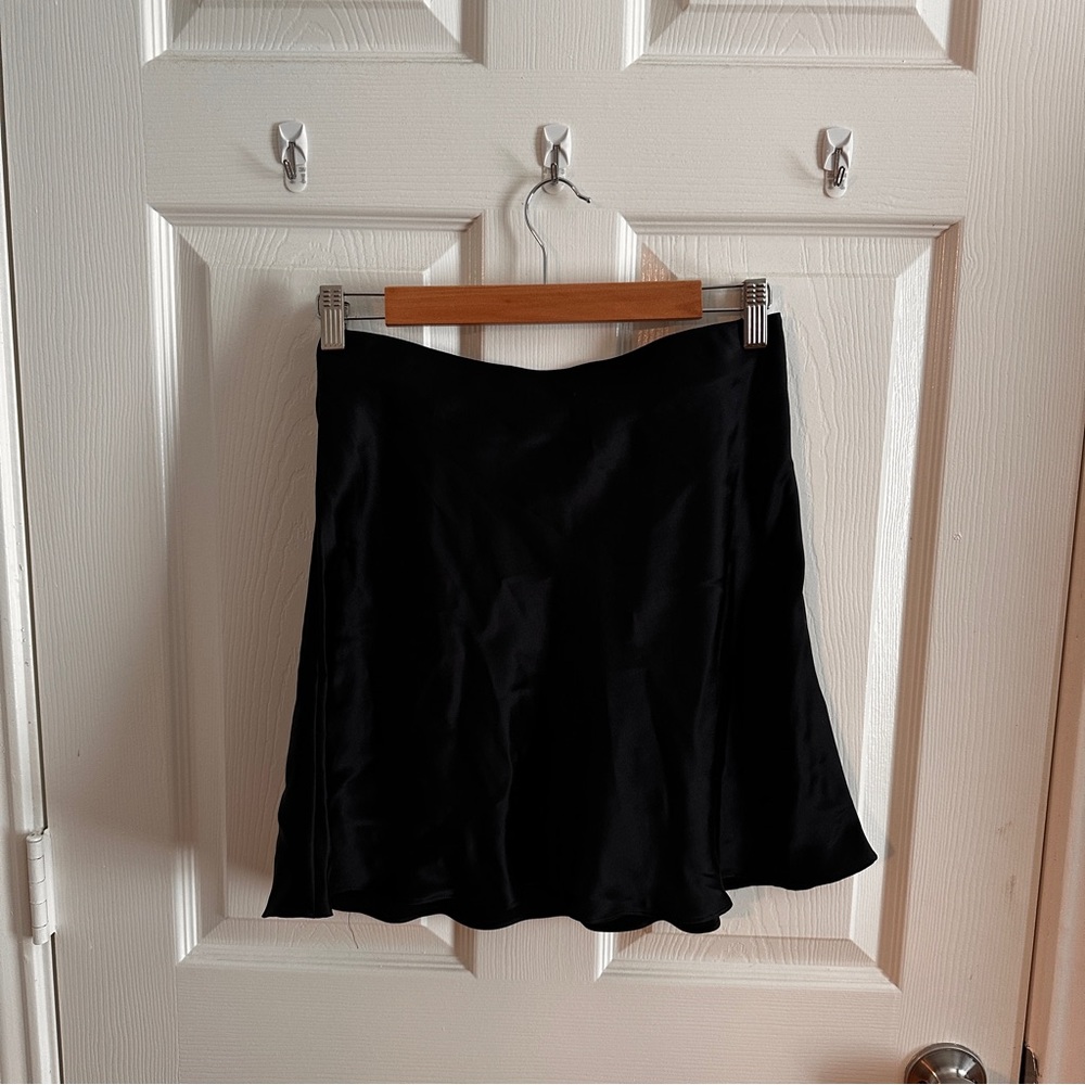 black silk quince skirt